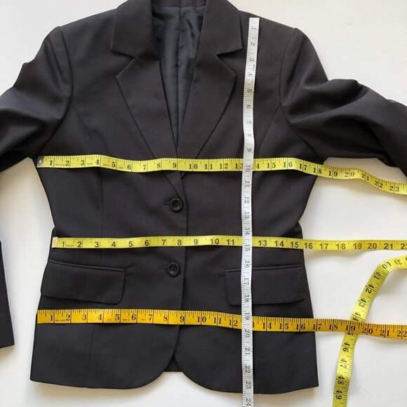 VALENTINO CHRISTY PARIS Women 3 Piece Custom Made Suit  Dark Grey  Black Line SM - Picture 10 of 16